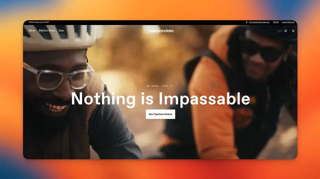 Cannondale bikes homepage